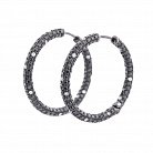 Золоті сережки-кільця (діамант) сб0255sth от ювелирного магазина Оникс