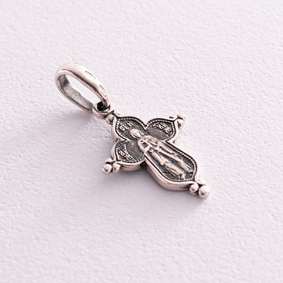 Серебряный православный крестик 131505 №2