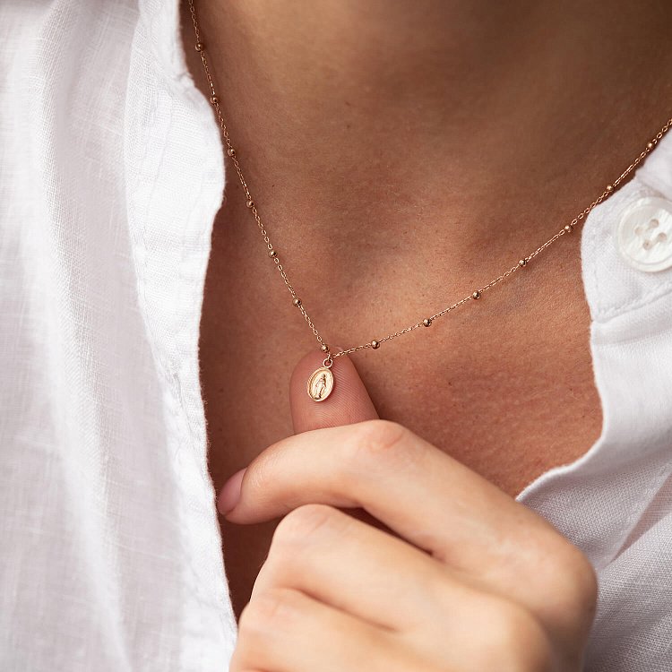 Колье "Розарий" в красном золоте кол02213 от ювелирного магазина Оникс - 3