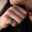 Серебряное кольцо "Японская волна" 7026 от ювелирного магазина Оникс - 2