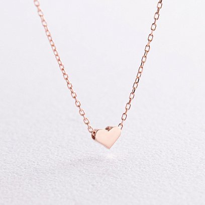 Колье "Сердечко" в красном золоте кол01773