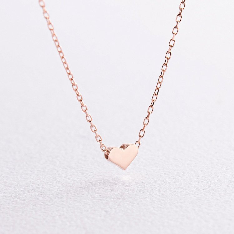 Колье "Сердечко" в красном золоте кол01773 от ювелирного магазина Оникс