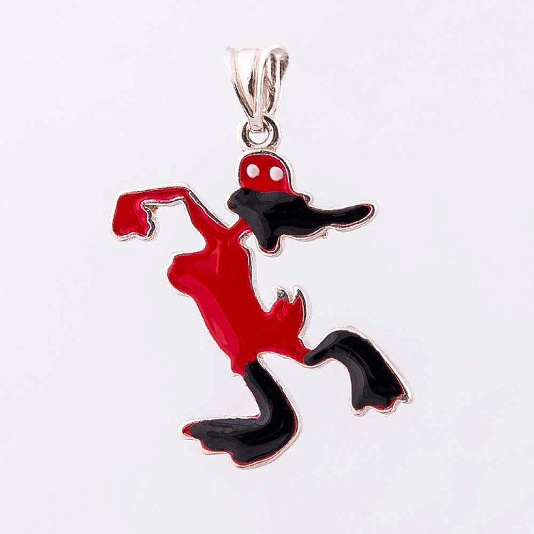 Серебряная подвеска "Уточка" с эмалью 131430крут от ювелирного магазина Оникс