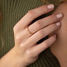 Кольцо "Сердечки" в красном золоте к07158 от ювелирного магазина Оникс - 3