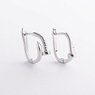 Срібні сережки "Цвях" 123525 от ювелирного магазина Оникс