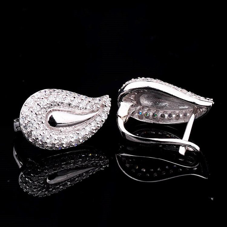 Срібні сережки з фіанітами 121401 від ювелірного магазину Онікс - 2