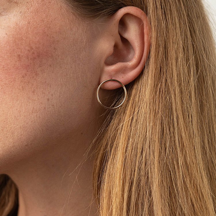 Золоті сережки "Кругообіг" (2.0 см) с07789 від ювелірного магазину Онікс - 13