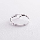 Кольцо "Сердечко" в белом золоте к07227 от ювелирного магазина Оникс - 5