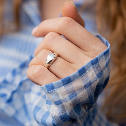 Серебряная печатка для гравировки 112276 №3