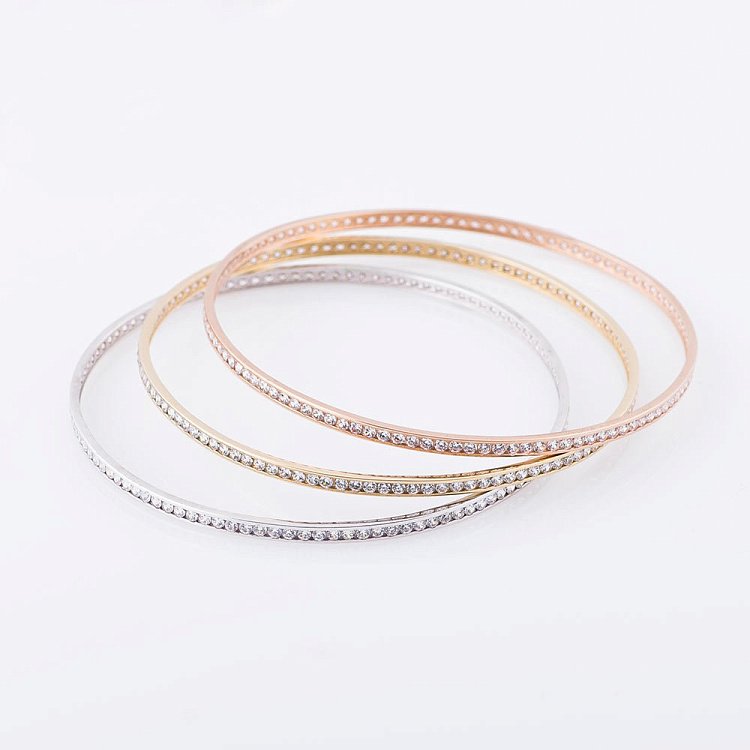 Золотой браслет с фианитами б01129 от ювелирного магазина Оникс - 2