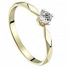 Золотое помолвочное кольцо с бриллиантом zberdh108 от ювелирного магазина Оникс - 3