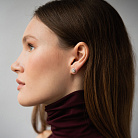 Золоті сережки - пусети "Квіточки" 2 в 1 з діамантами сб0627ca от ювелирного магазина Оникс - 1