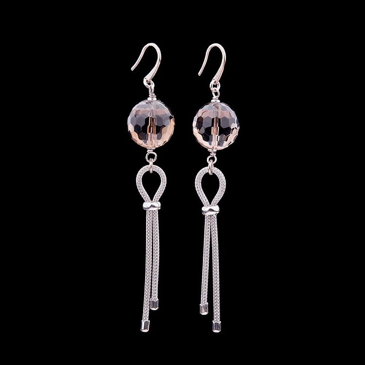 Серьги с дымчатым кварцом 163с22*5е от ювелирного магазина Оникс