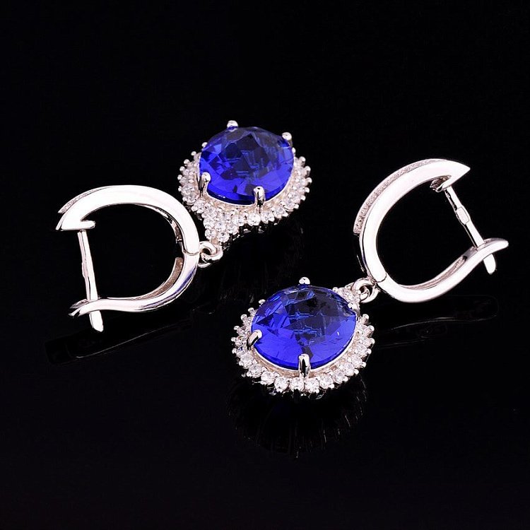 Срібні сережки з фіанітами с9 від ювелірного магазину Онікс - 5