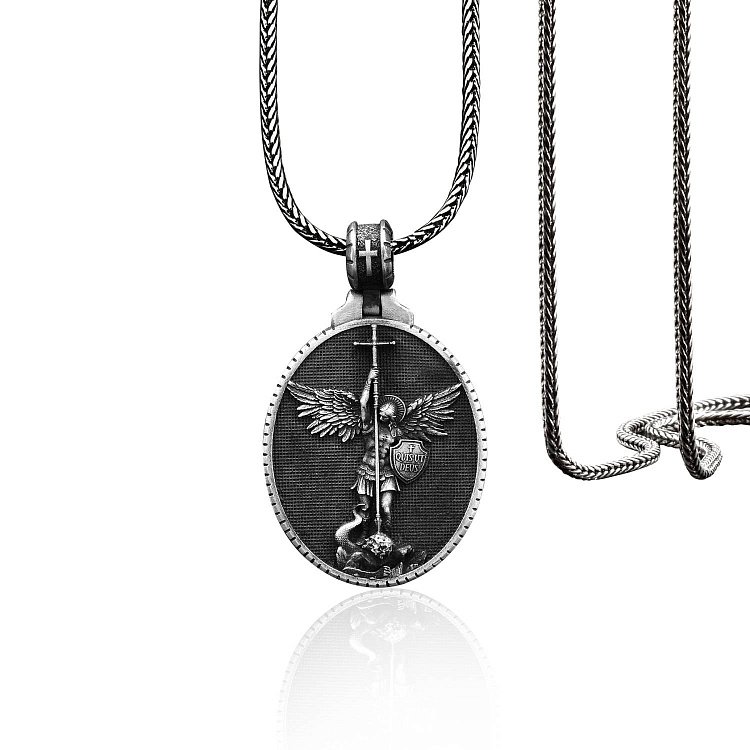 Срібний кулон "Архангел Михаїл" 133184 від ювелірного магазину Онікс - 2