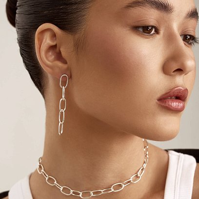 Серебряное колье "Свобода" 181037 №26