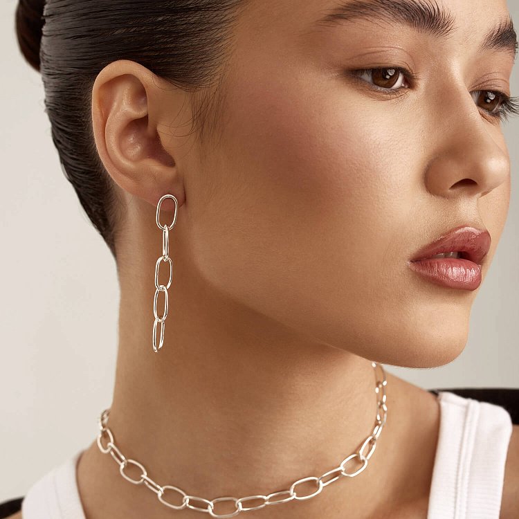 Серебряное колье "Свобода" 181037 от ювелирного магазина Оникс - 33