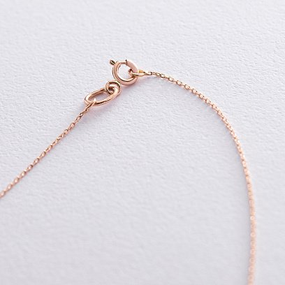 Колье "Сердечко" в красном золоте кол01649 №4