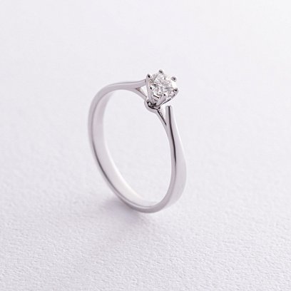 Заручальна золота каблучка з діамантом 220581121