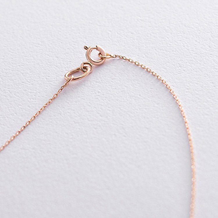 Колье "Сердечко" в красном золоте кол01649 от ювелирного магазина Оникс - 4