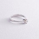 Помолвочное кольцо в белом золоте с бриллиантом км0288 от ювелирного магазина Оникс