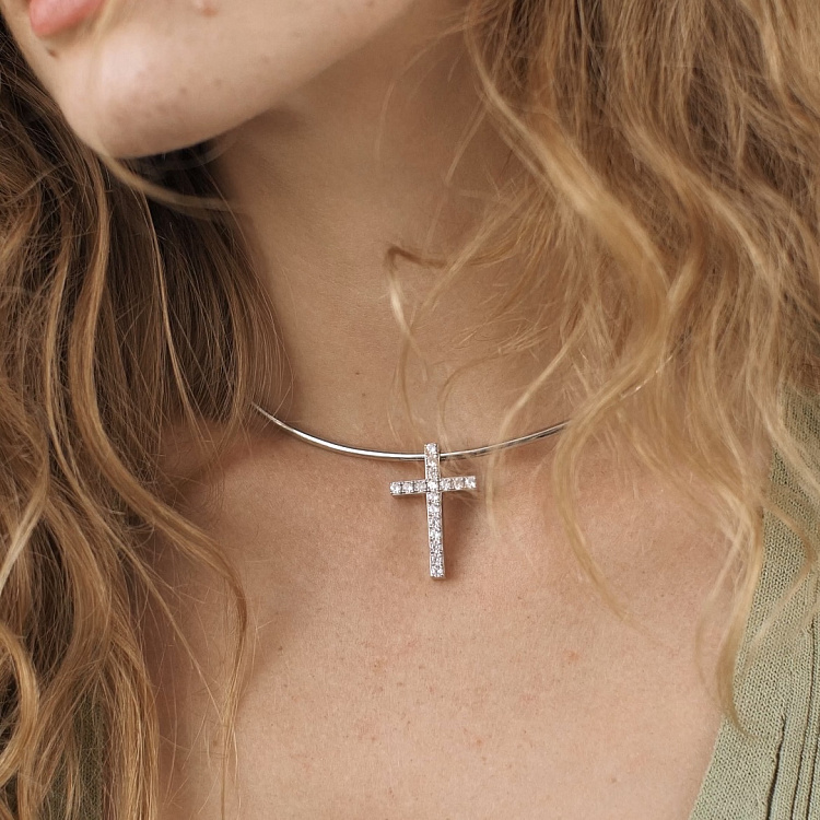 Срібне кольє - чокер (трансформер) 1100N від ювелірного магазину Онікс - 14