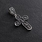 Серебряный крест с распятием (чернение) 132565 от ювелирного магазина Оникс - 2