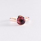 Золотое кольцо с розовыми фианитами к06837 от ювелирного магазина Оникс