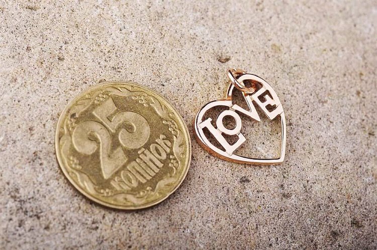 Підвіска для закоханих "Love" п01058 від ювелірного магазину Онікс - 2
