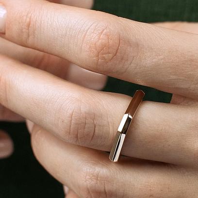 Каблучка "Дженніфер" у червоному золоті к07420 №9