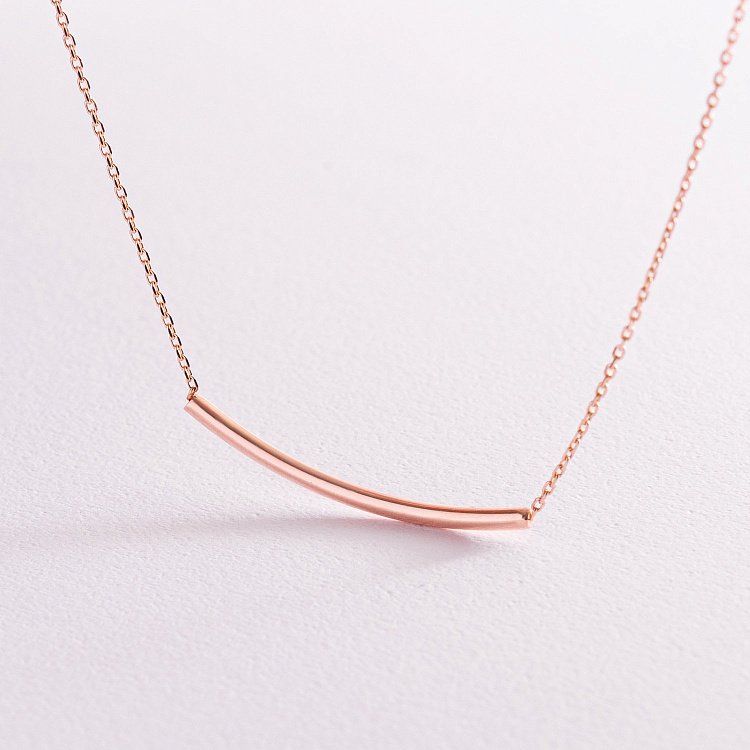 Колье "Минимализм" в красном золоте кол01984 от ювелирного магазина Оникс