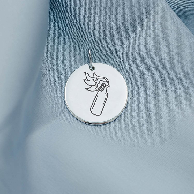 Срібний кулон "Коктейль Молотова" 132724мол від ювелірного магазину Онікс
