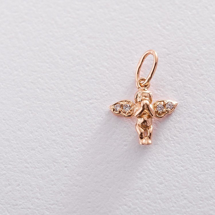 Золотой кулон "Ангел" п03308 от ювелирного магазина Оникс