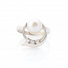 Срібний перстень з культ. прісн. перлами і фіанітами 111391 от ювелирного магазина Оникс - 2