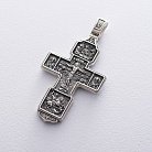 Срібний хрест з чорнінням 132694 от ювелирного магазина Оникс - 4