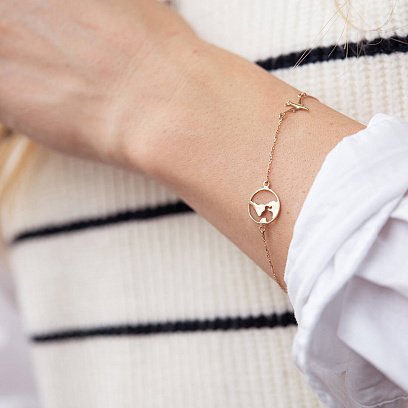 Браслет у червоному золоті "Навколосвітня подорож" б04574 №3