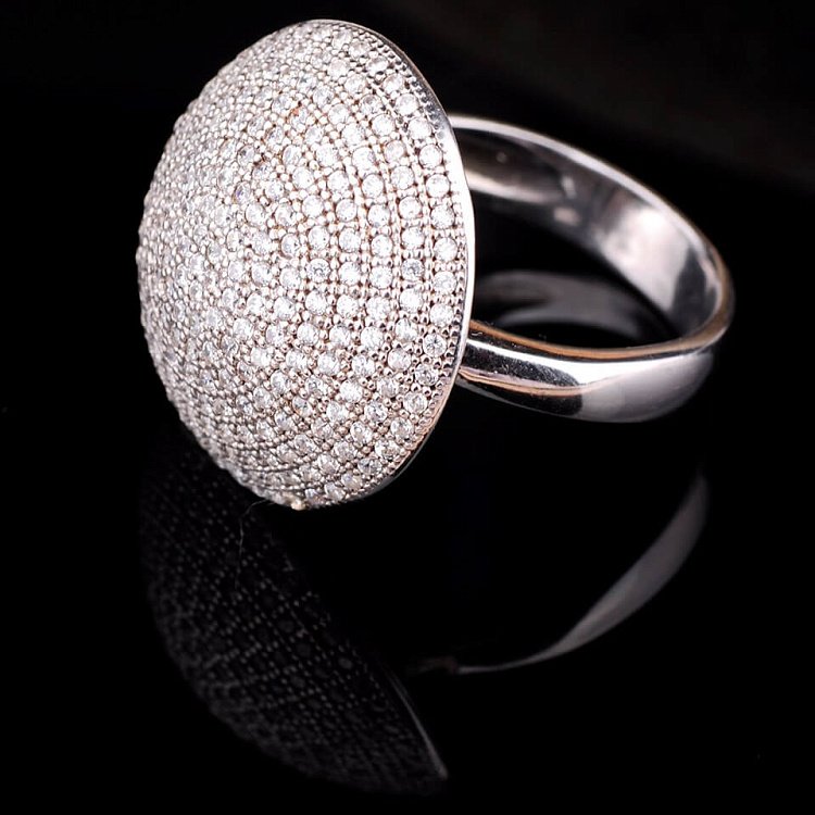 Срібний перстень усипане фіанітами 111111 від ювелірного магазину Онікс