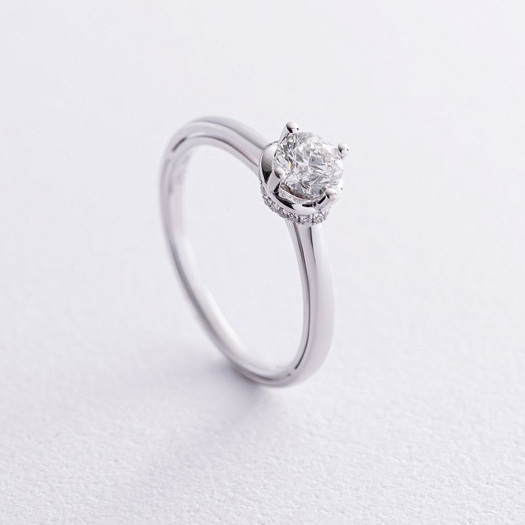 Заручальна золота каблучка з діамантами кб0312lg від ювелірного магазину Онікс