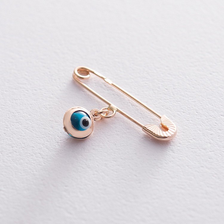 Золотая булавка "Глаз Фатимы" зак00247 от ювелирного магазина Оникс