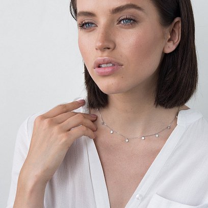 Золоте кольє з фіанітами кол01397 №3