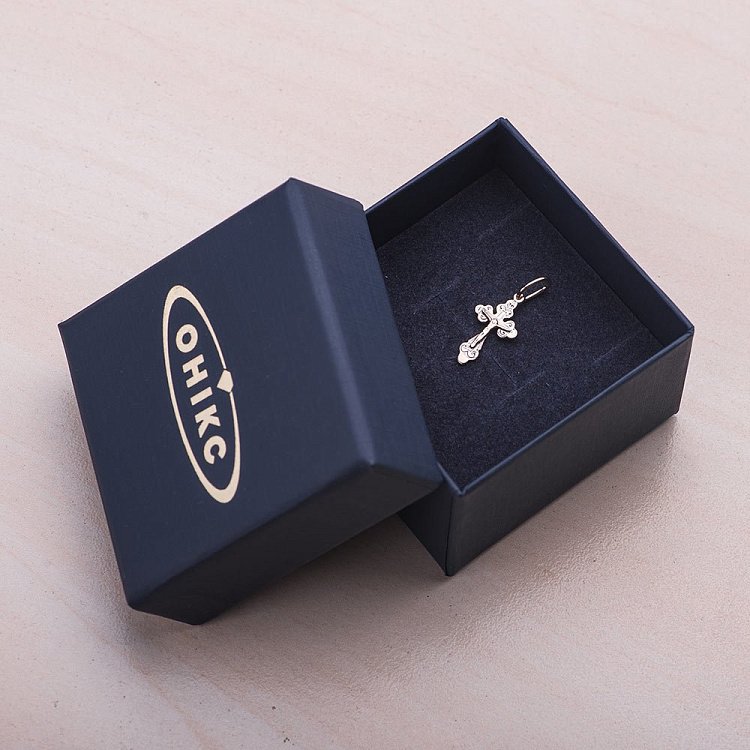 Золотий православний хрест "Розп'яття. Молитва" Спаси і збережи " п01575 від ювелірного магазину Онікс - 3