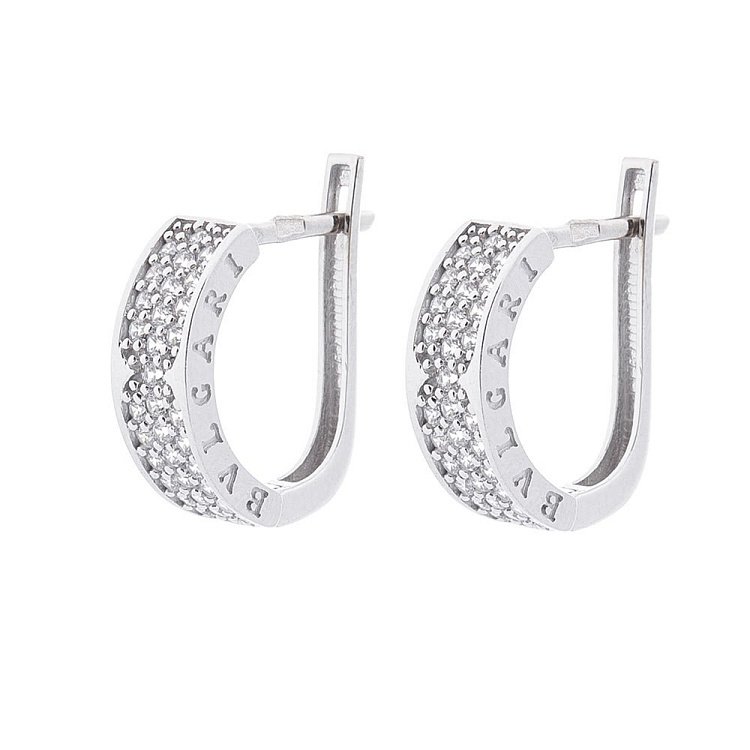 Золотые серьги с фианитами с05697 - 1 Золотые серьги с фианитами с05697 от ювелирного магазина Оникс - 1