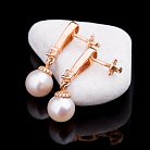 Сережки з перлами і фіанітами с02241 от ювелирного магазина Оникс - 1
