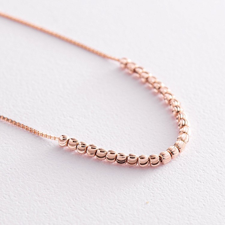 Кульковий браслет з червоного золота б04786 від ювелірного магазину Онікс - 8