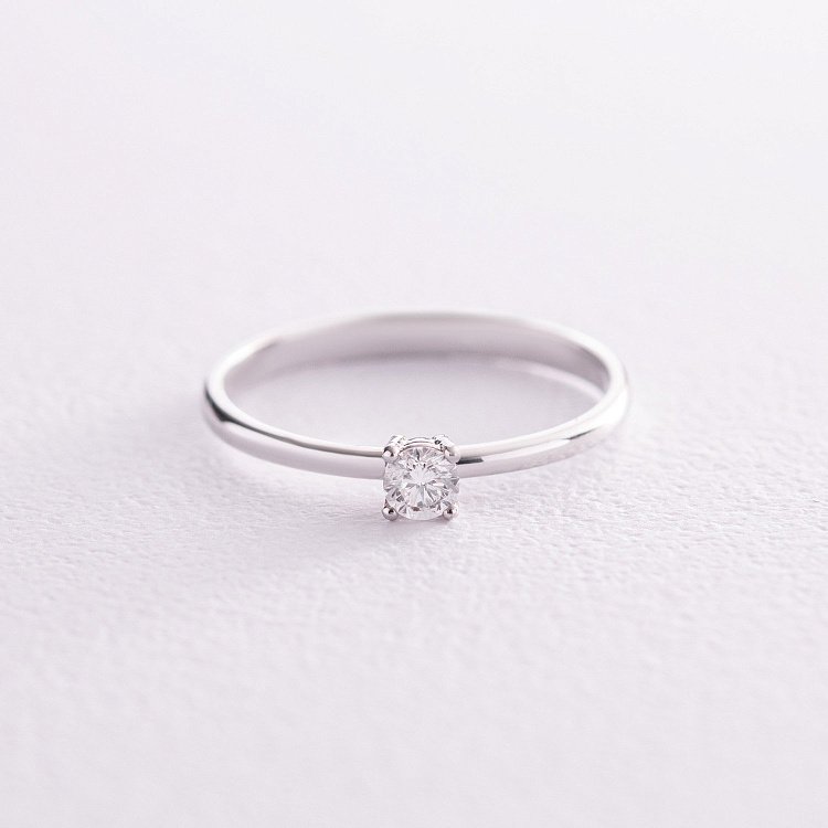 Помолвочное золотое кольцо с бриллиантом 227781121 от ювелирного магазина Оникс - 4