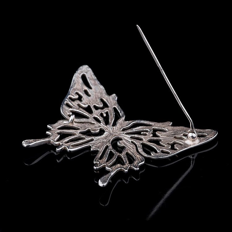 Срібна брошка "Метелик" 16006 від ювелірного магазину Онікс - 1