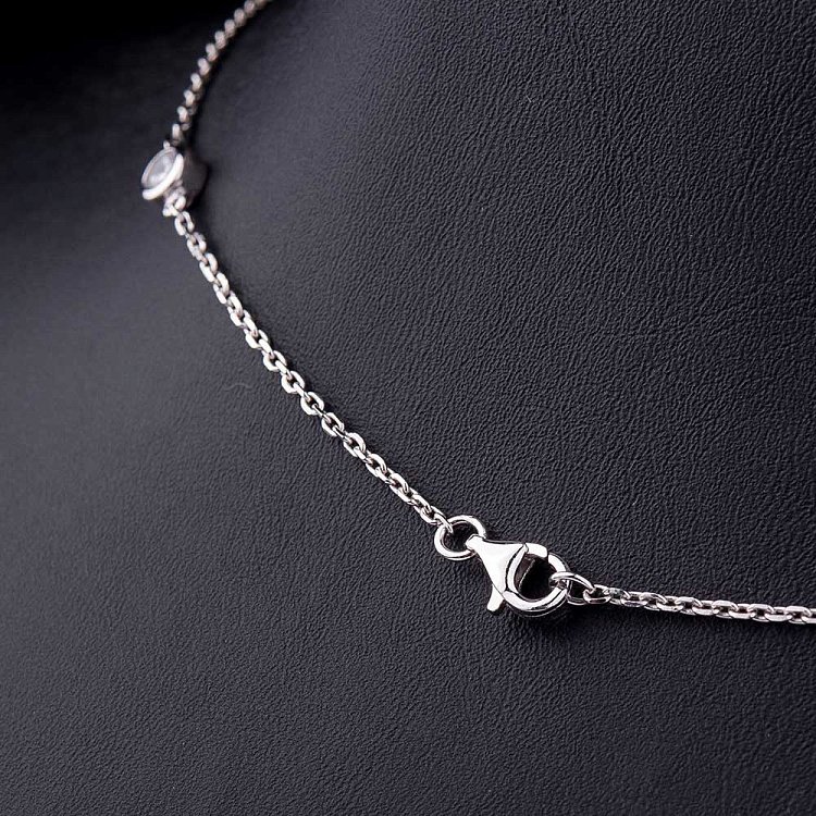 Срібне кольє з фіанітами 18300 від ювелірного магазину Онікс - 2