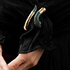 Жорсткий браслет "Змія" у жовтому золоті (фіаніти) б05722 от ювелирного магазина Оникс - 5