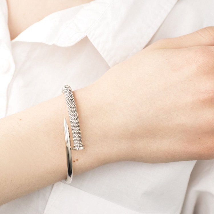 Золотой браслет "Гвоздь" б04038 от ювелирного магазина Оникс - 3