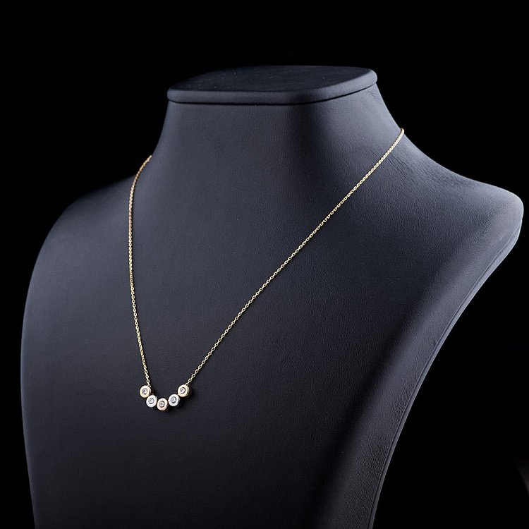 Золоте кольє з фіанітами кол00764 від ювелірного магазину Онікс - 1